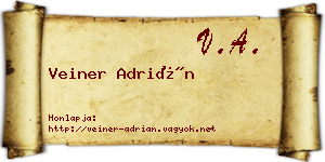 Veiner Adrián névjegykártya
